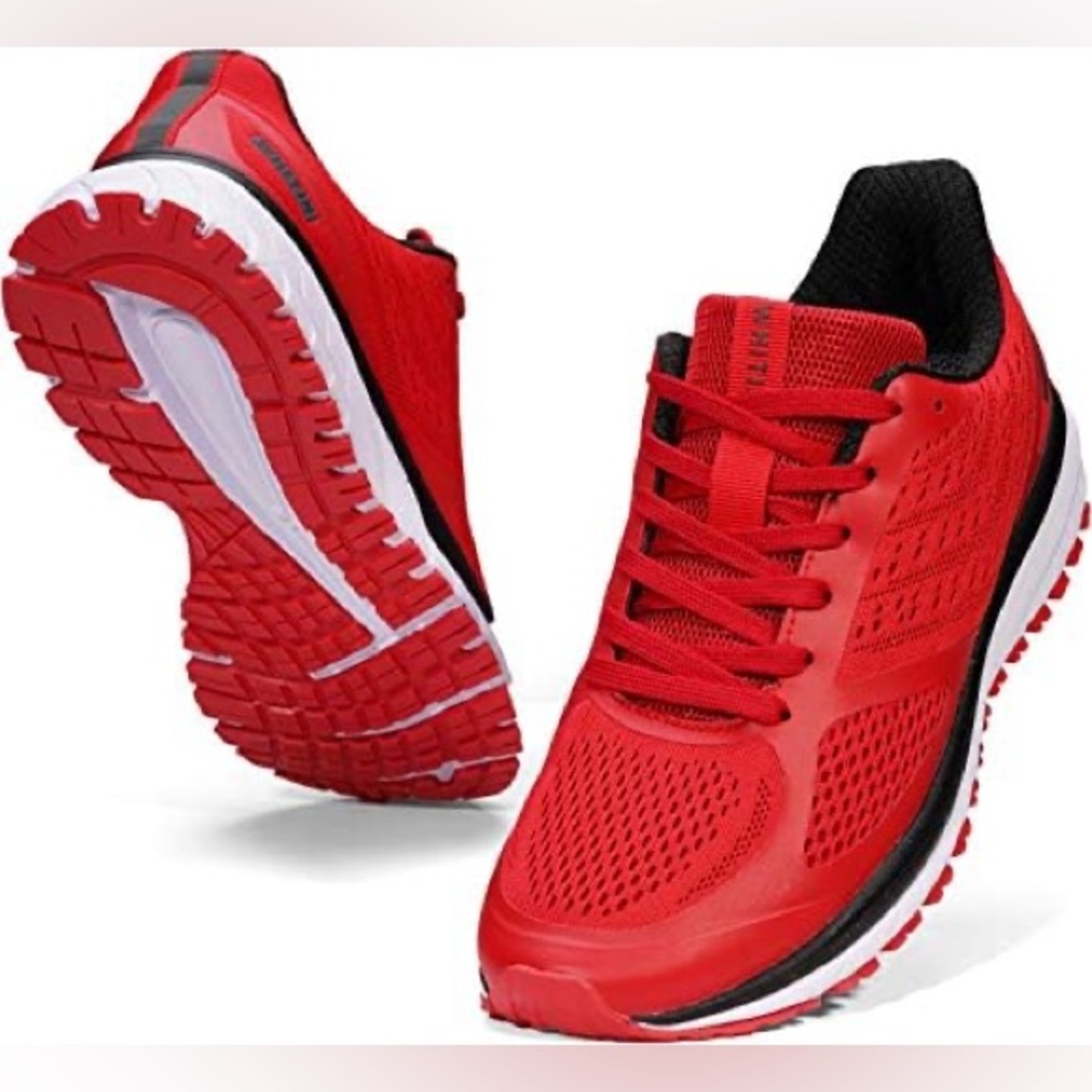 WHITIN Red and Black Women's Athletic Running Shoes